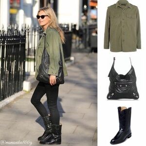 Justin Boots Black Leather Mid-Calf Heeled Boots